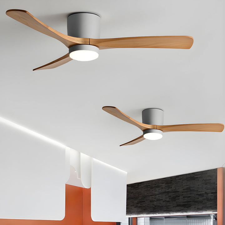 Nordic ceiling fan with LED lighting and remote control 