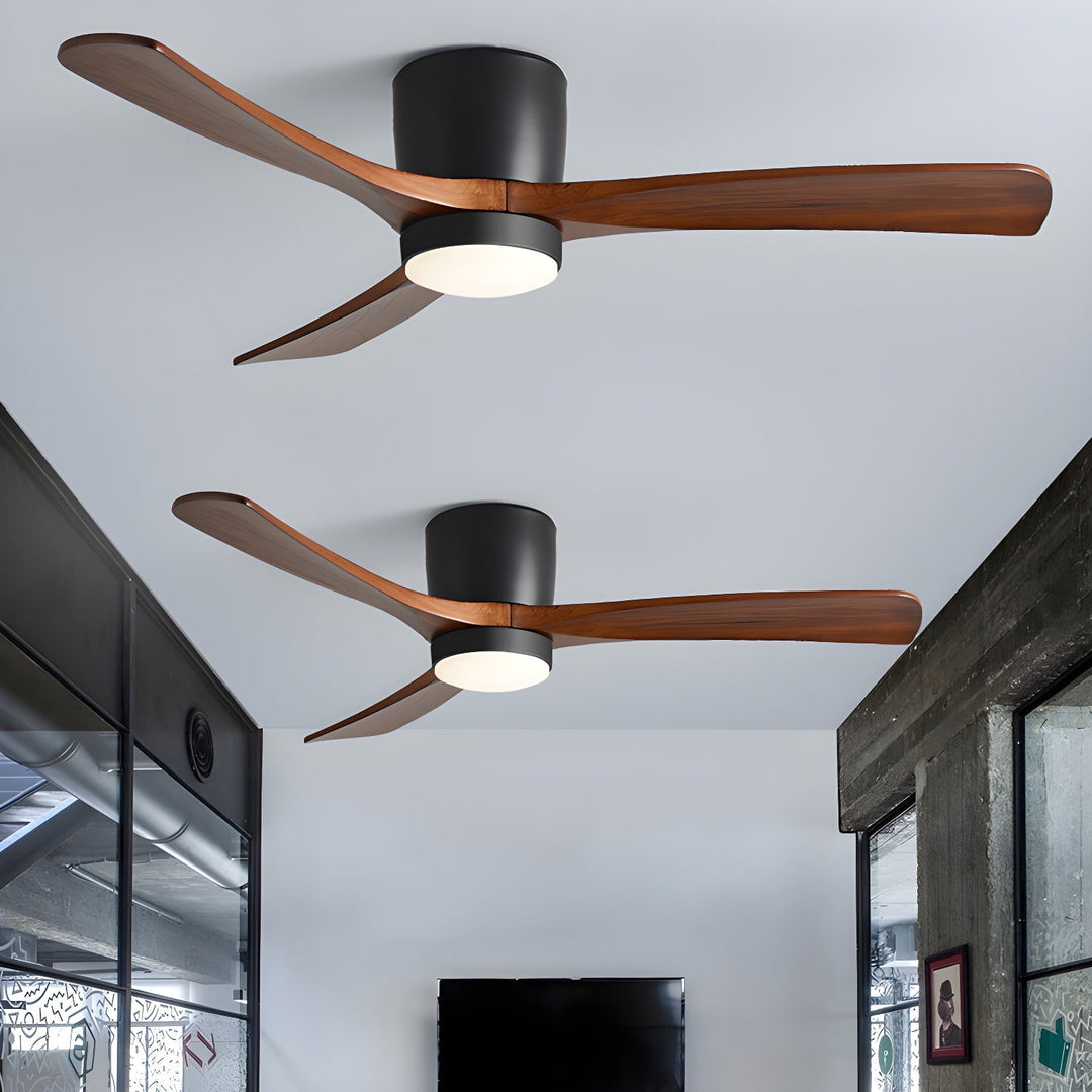 Nordic ceiling fan with LED lighting and remote control 