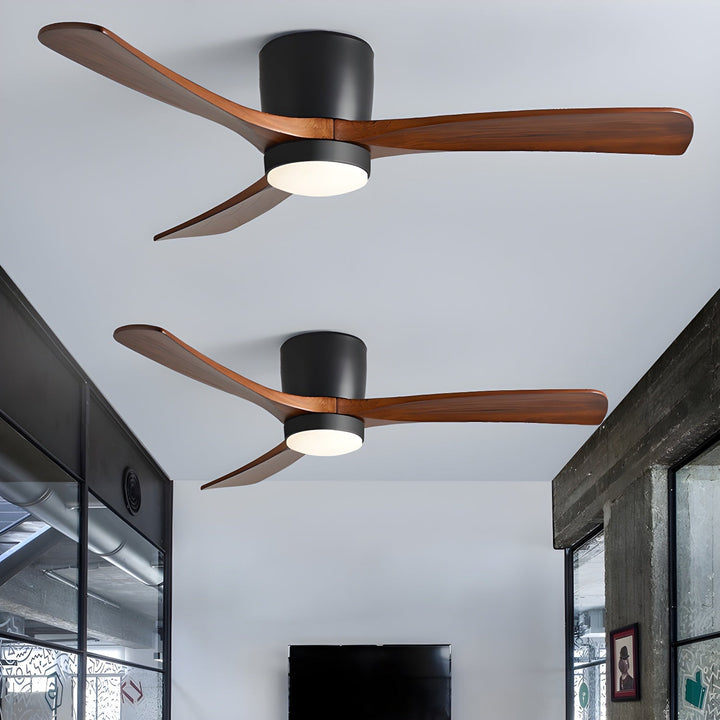 Nordic ceiling fan with LED lighting and remote control 
