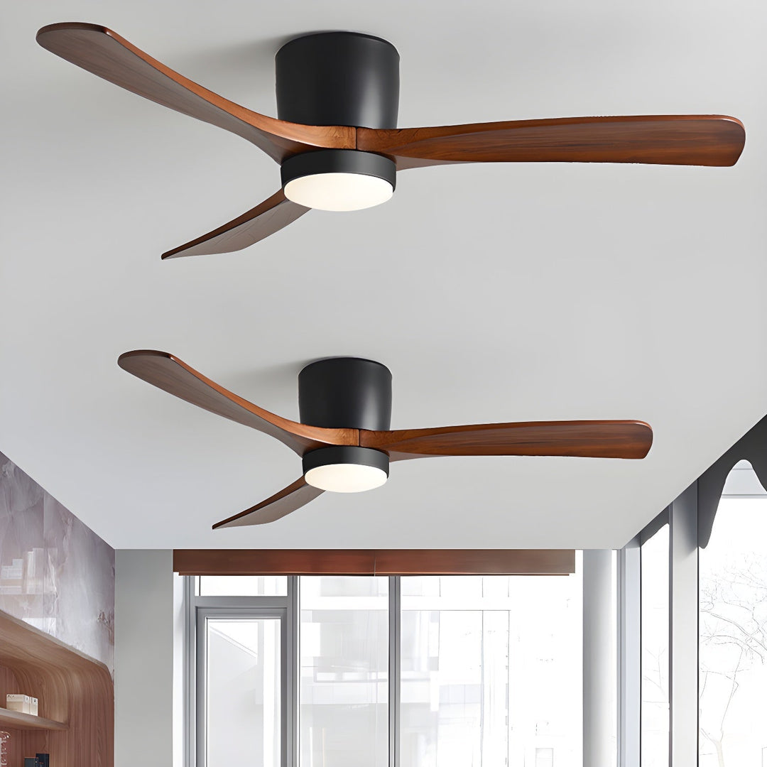 Nordic ceiling fan with LED lighting and remote control 