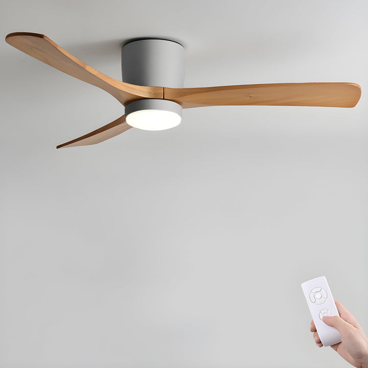 Nordic ceiling fan with LED lighting and remote control 