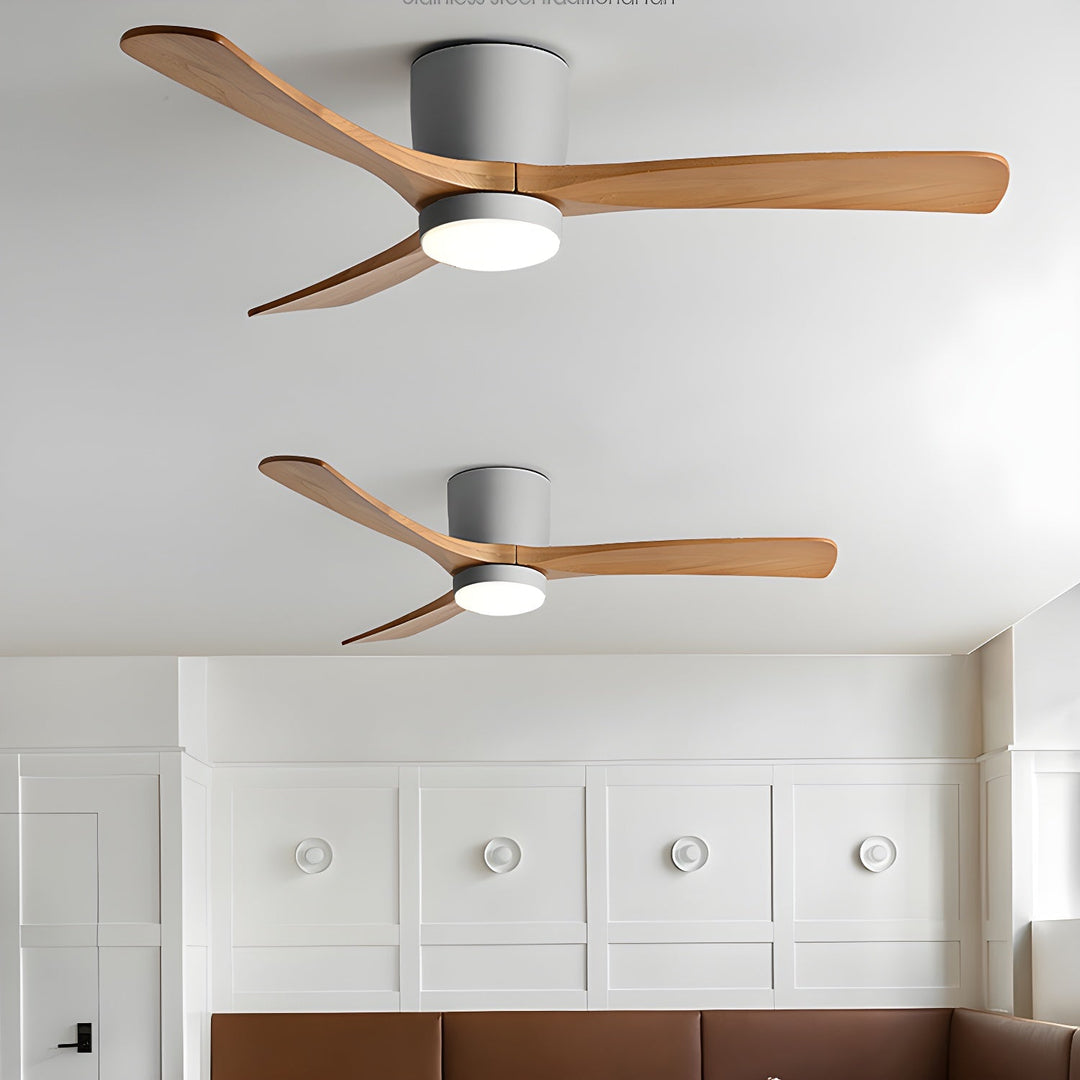 Nordic ceiling fan with LED lighting and remote control 