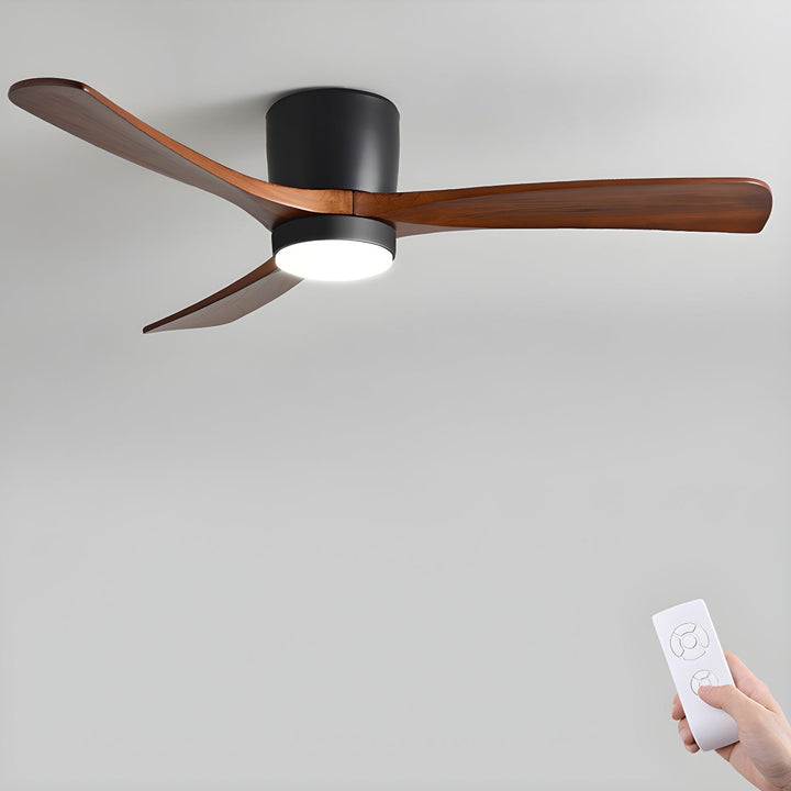 Nordic ceiling fan with LED lighting and remote control 