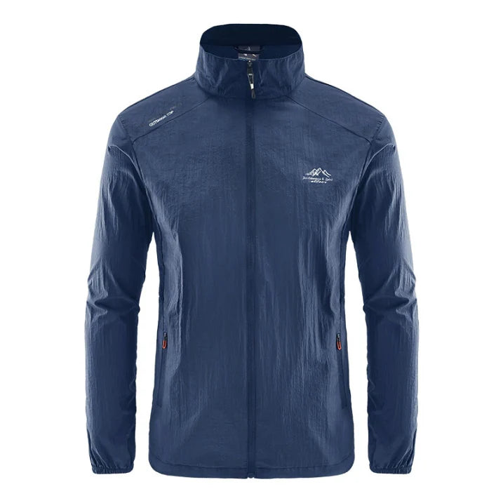 Men's Lightweight Outdoor Jacket with Waterproof Design 