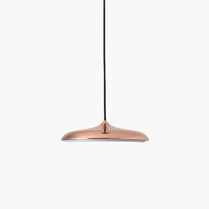 Scandinavian LED pendant light in a disc design