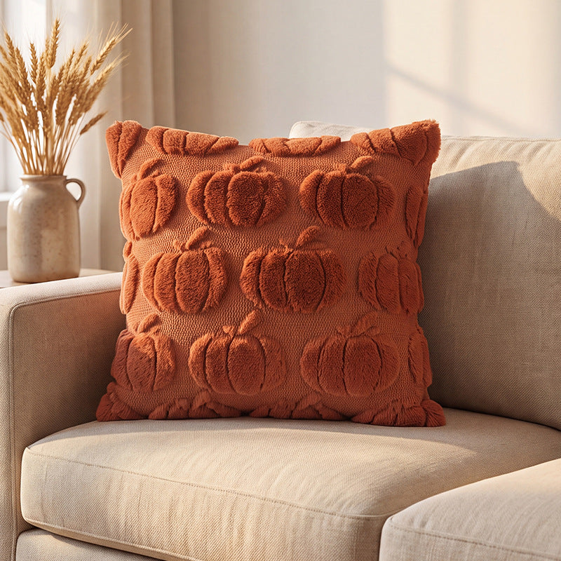 Dekokissen mit Kürbismotiv als gemütlicher Akzent für Sofa oder Sessel