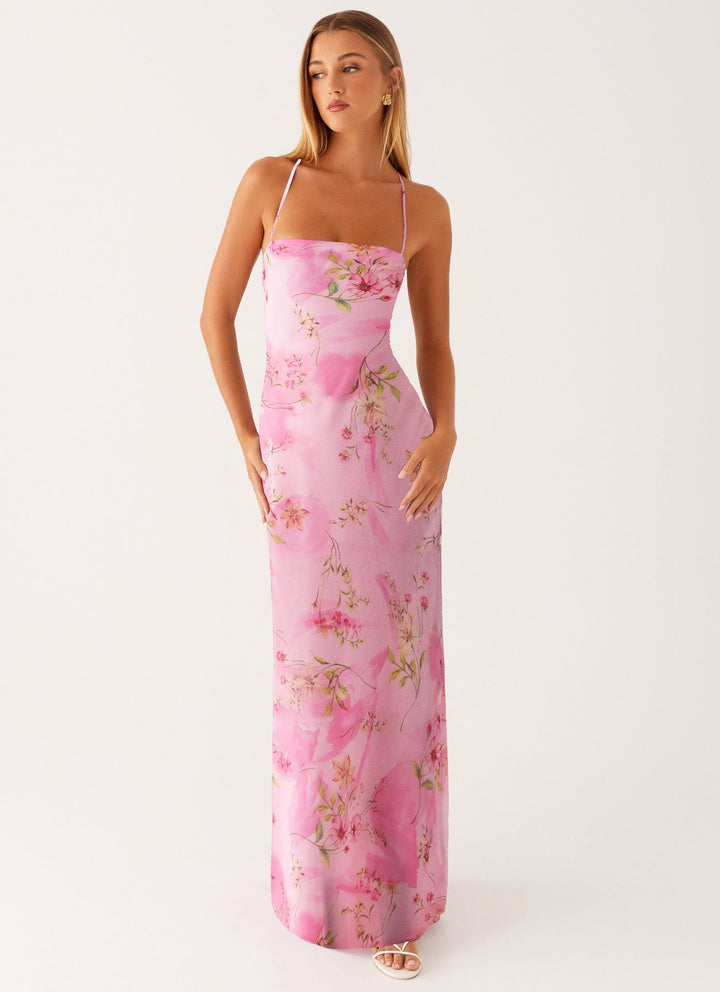 Women's Floral Maxi Dress Summer Sleeveless Beach Dress