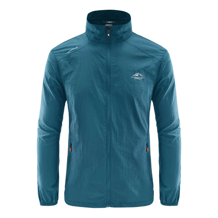 Men's Lightweight Outdoor Jacket with Waterproof Design 