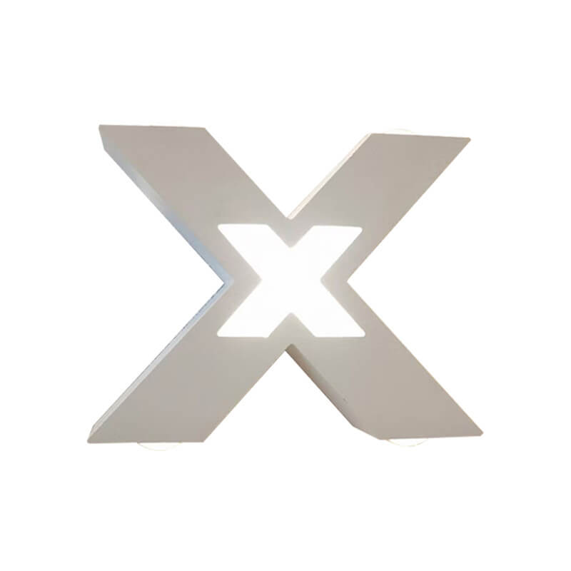 Modern waterproof LED outdoor spotlight in X-design for facade lighting