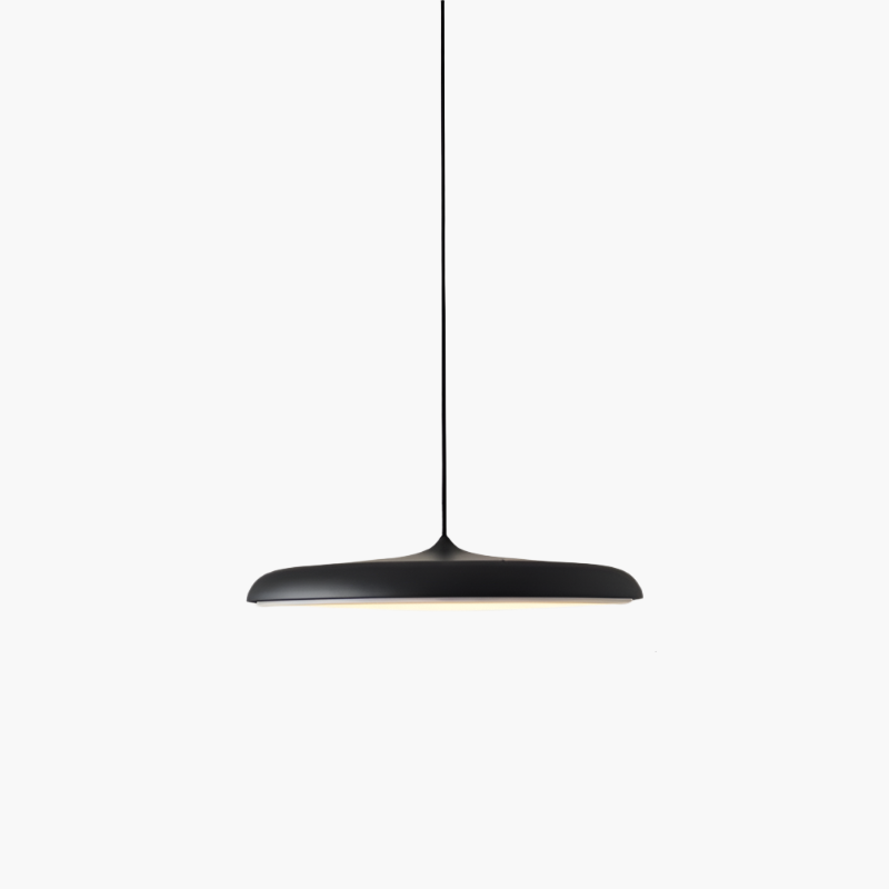 Scandinavian LED pendant light in a disc design