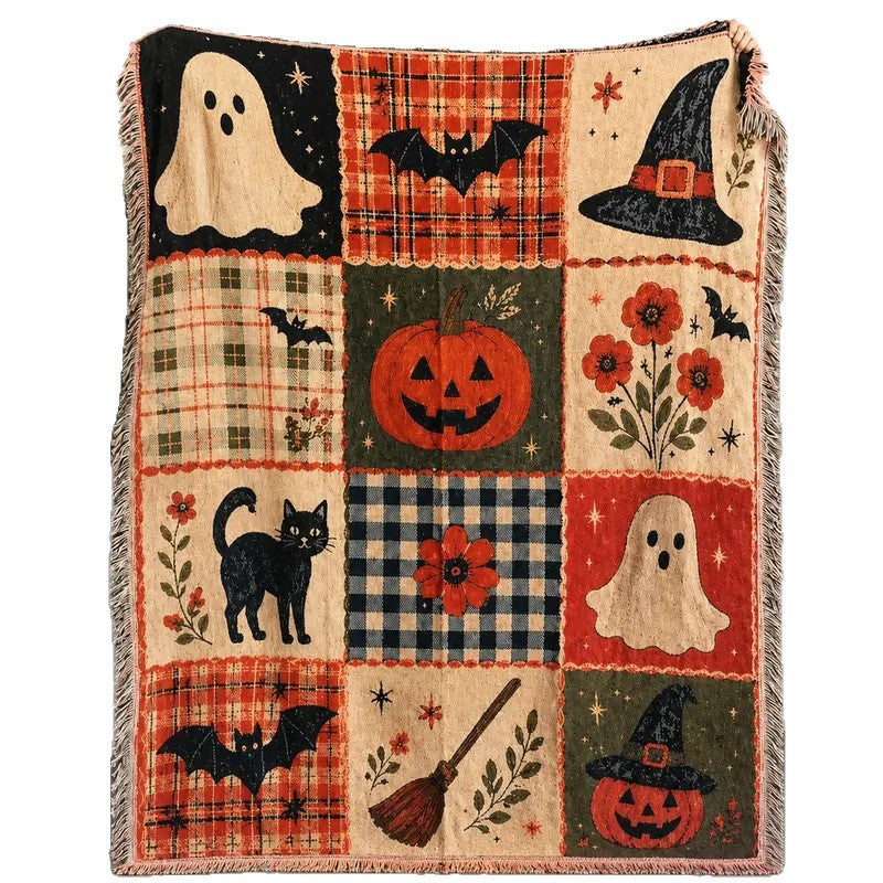 Halloween-Wurfdecke als gemütliches Wohnaccessoire