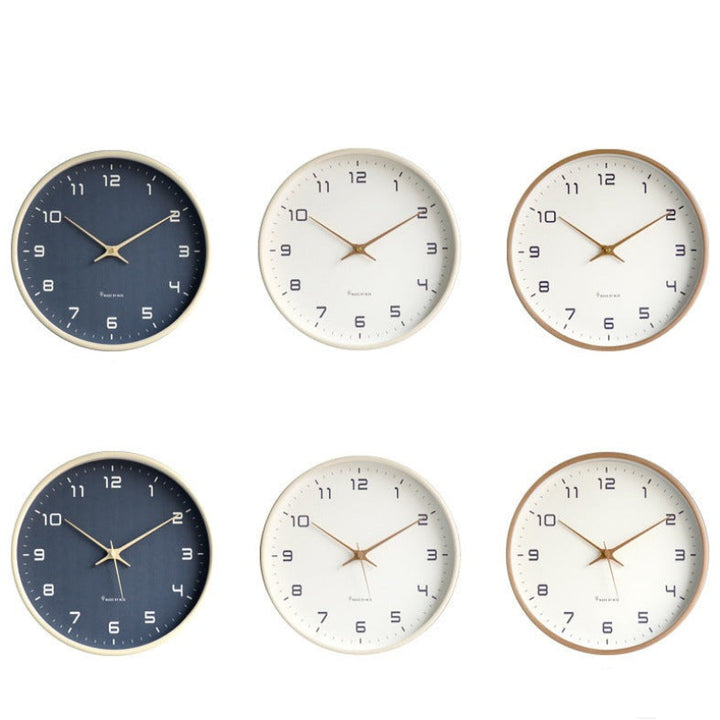 Silent wooden wall clock with a timeless design