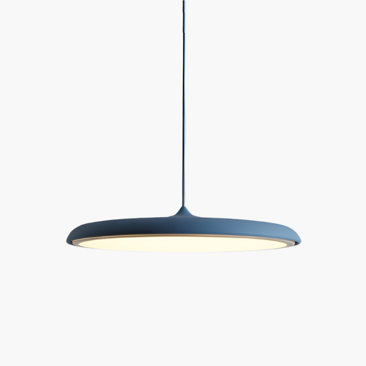 Scandinavian LED pendant light in a disc design