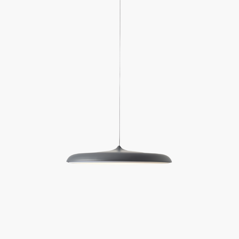 Scandinavian LED pendant light in a disc design