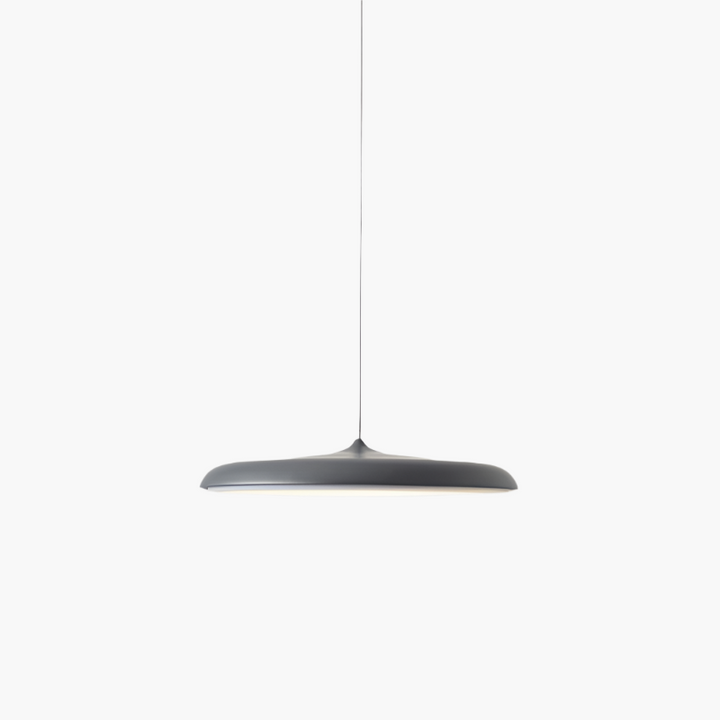 Scandinavian LED pendant light in a disc design