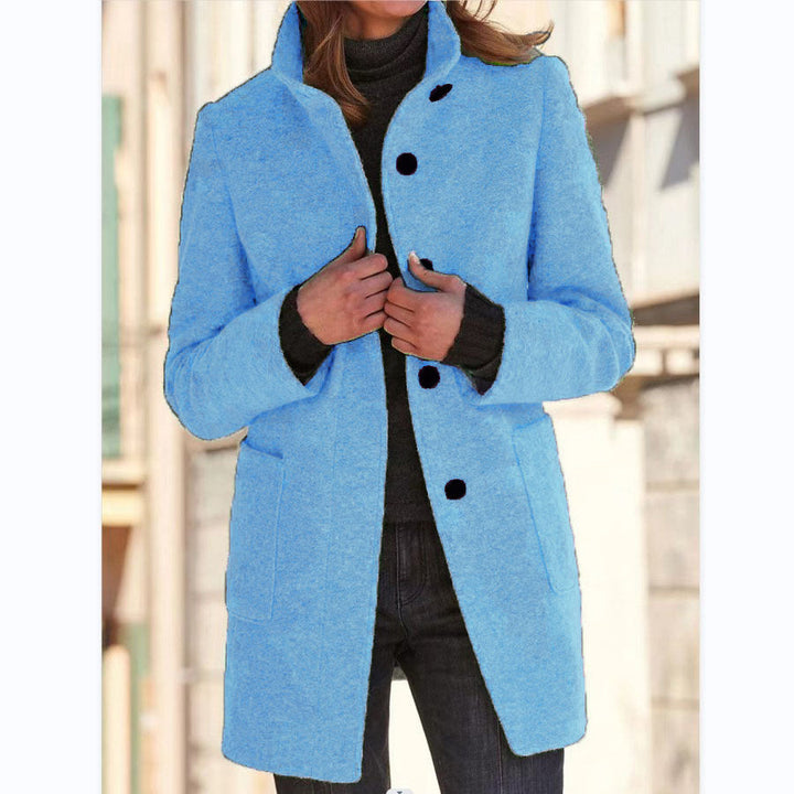 Women's coat with button placket and classic cut 