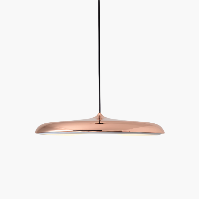 Scandinavian LED pendant light in a disc design