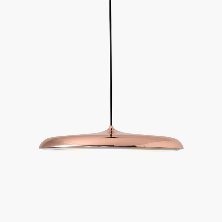 Scandinavian LED pendant light in a disc design