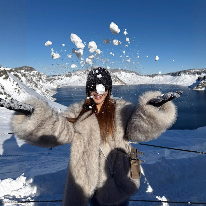 Women's fur coat with a cozy design