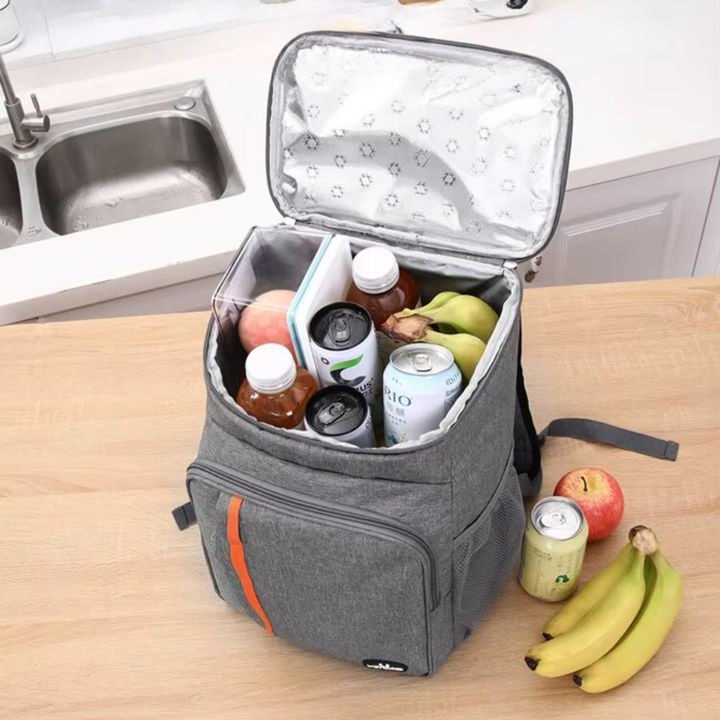 Cooler backpack with long cooling performance and water-repellent design