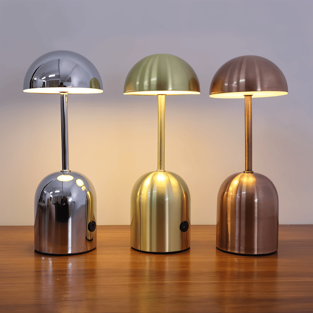 Table lamp, metal dome design – Modern LED accent lighting