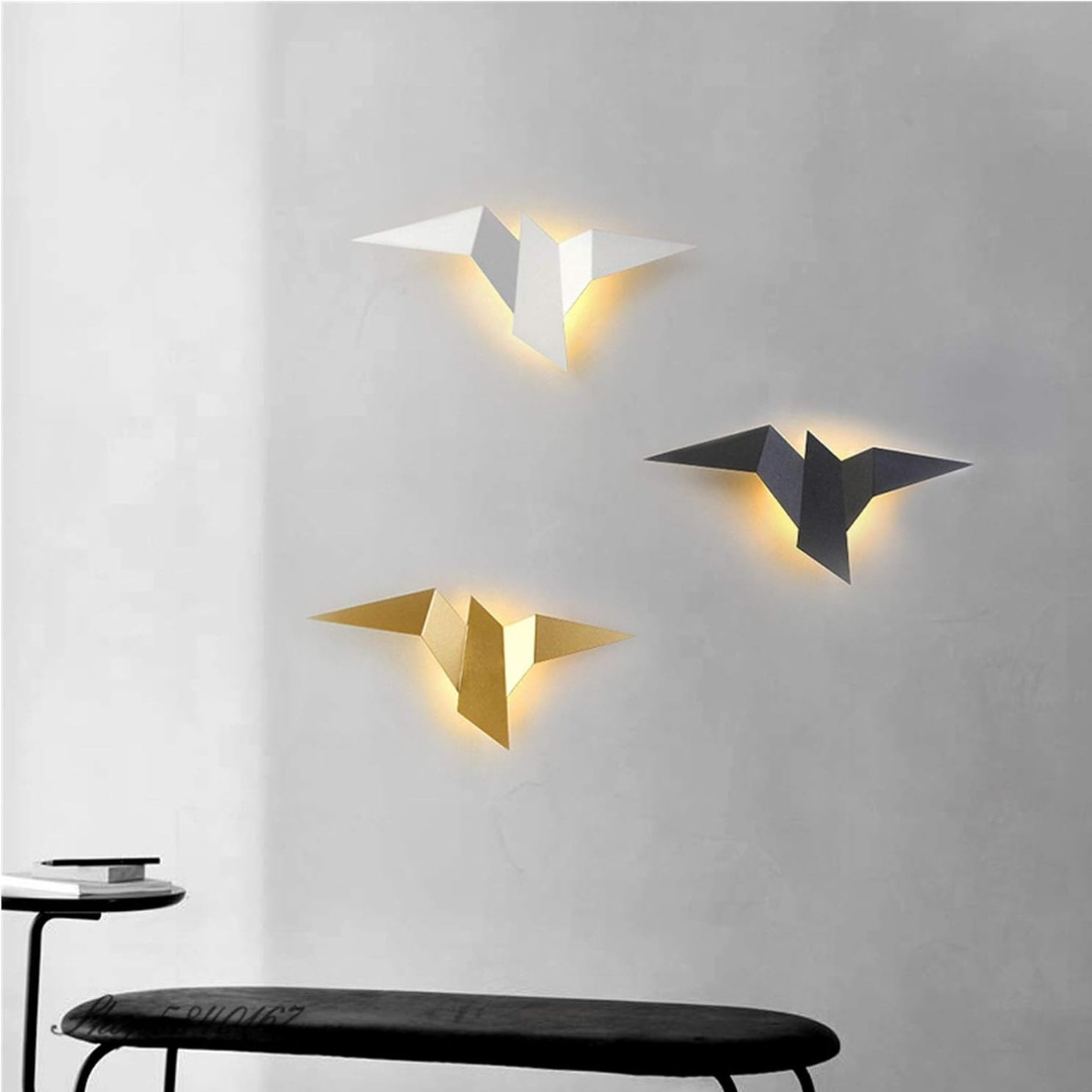 Origami Wandleuchte im Wohnbereich für gemütliche Lichtakzente