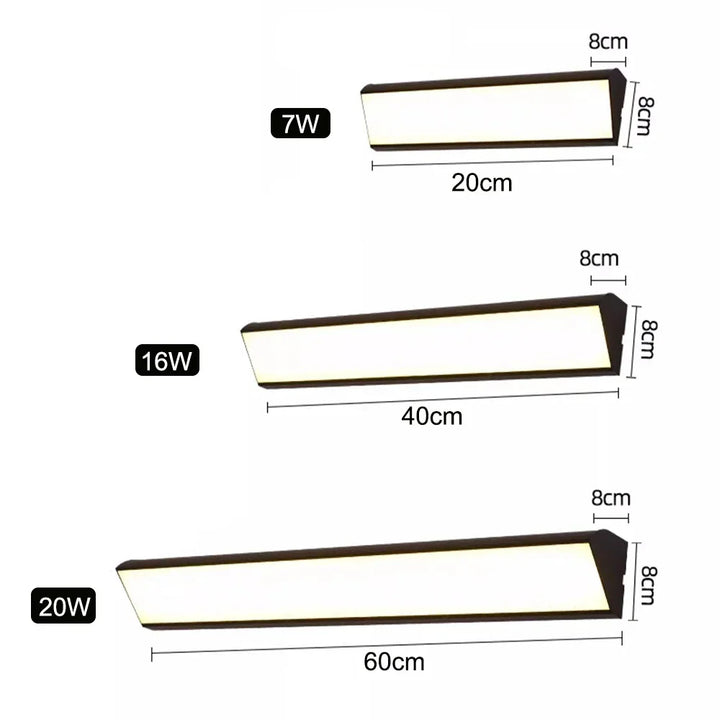 Simple outdoor wall light with LED lighting