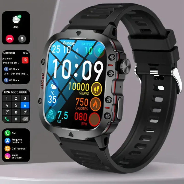 Outdoor smartwatch with call function and sports modes