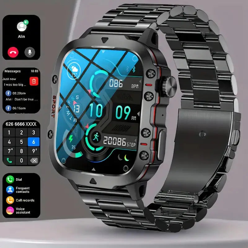 Outdoor smartwatch with call function and sports modes