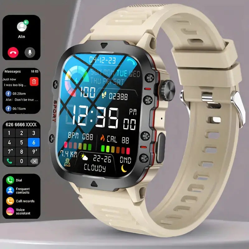 Outdoor smartwatch with call function and sports modes