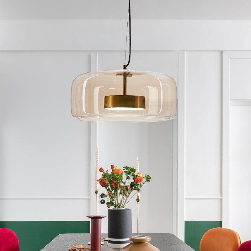 Modern glass pendant light – clear, timeless &amp; ideal for dining areas