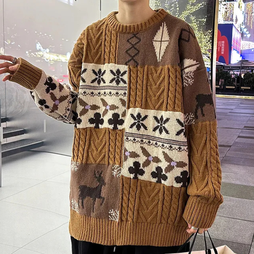 Men's Loose Fit Knit Sweater