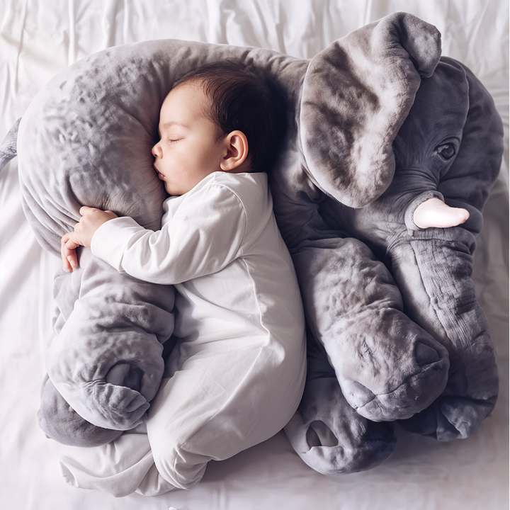 Cuddly elephant plush cushion for children's room