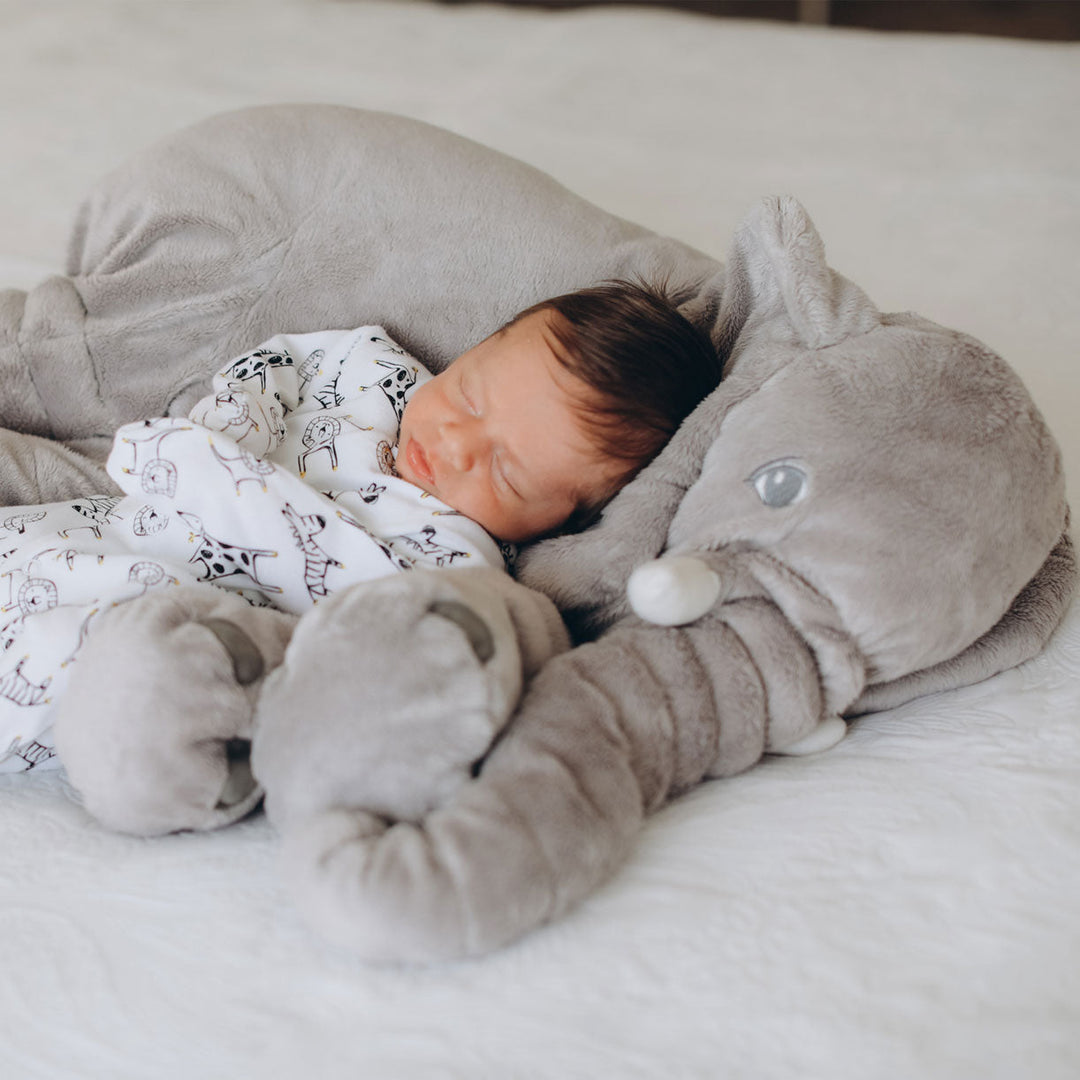 Cuddly elephant plush cushion for children's room