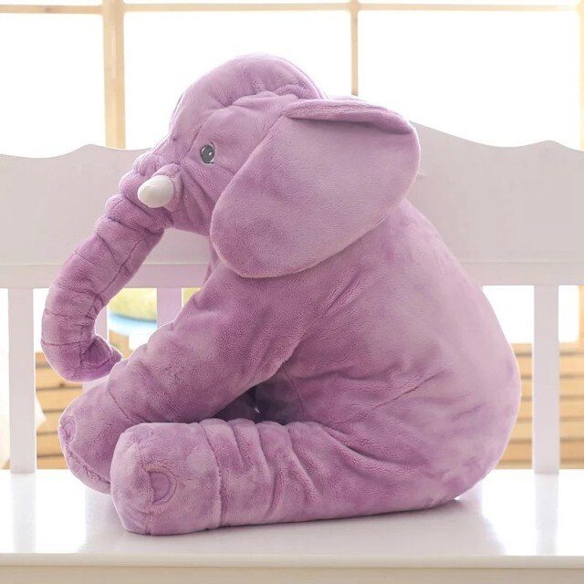 Cuddly elephant plush cushion for children's room