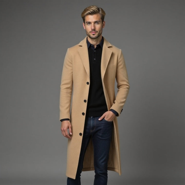 Men's Slim Fit Trench Coat for Winter