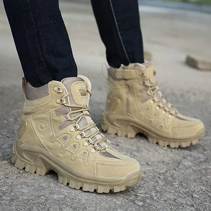 Men's hiking boots with robust construction