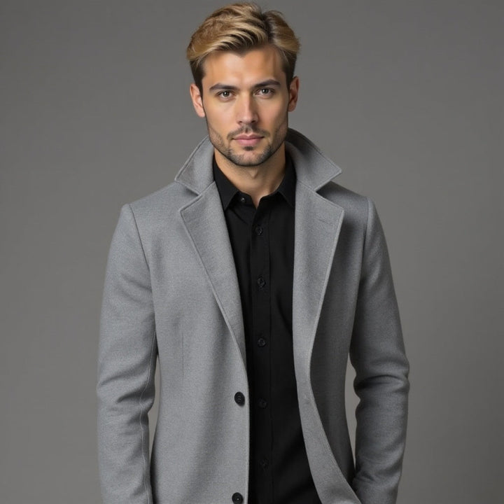 Men's Slim Fit Trench Coat for Winter