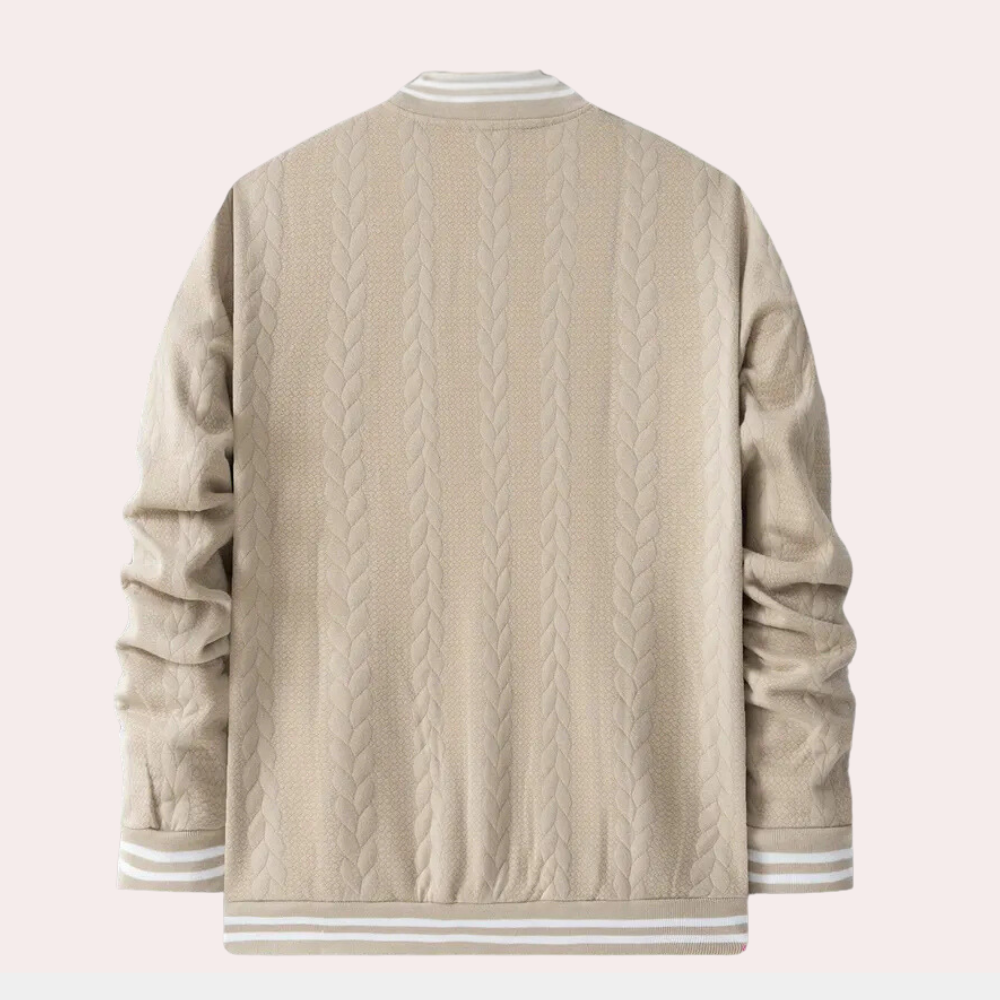 Men's Knit Sweater with Versatile Design 