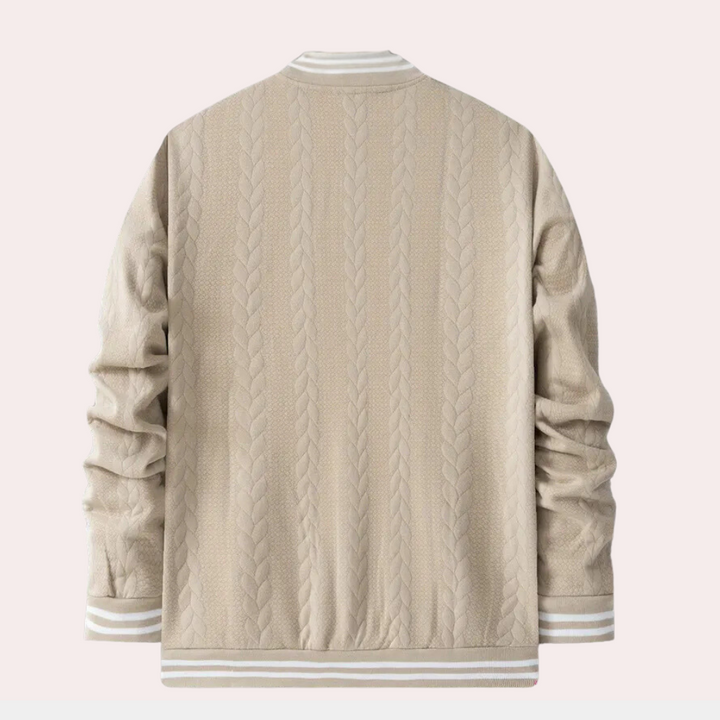 Men's Knit Sweater with Versatile Design 