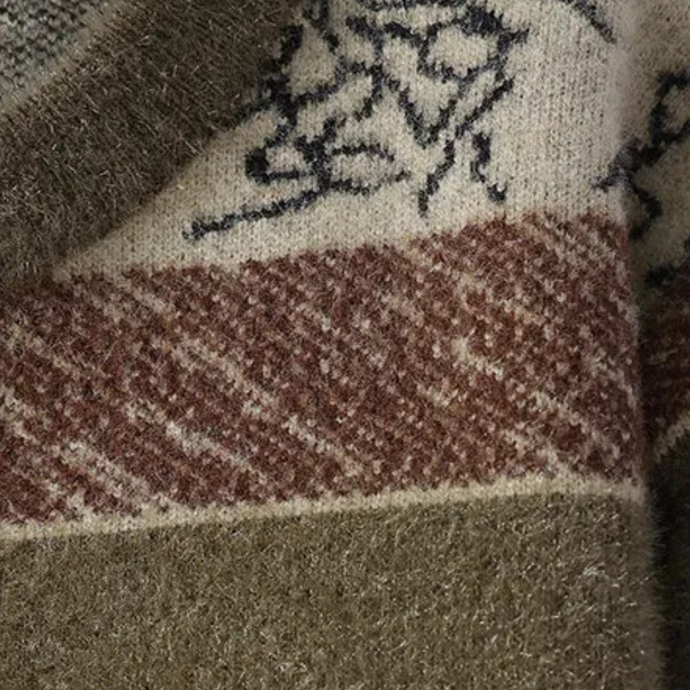 Men's Knit Sweater with Modern Design