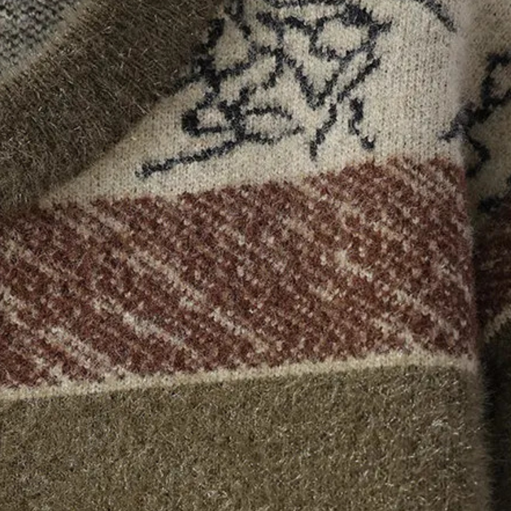 Men's Knit Sweater with Modern Design