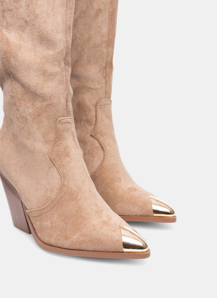 Women's Cowboy Boots with High Shaft and Heel 