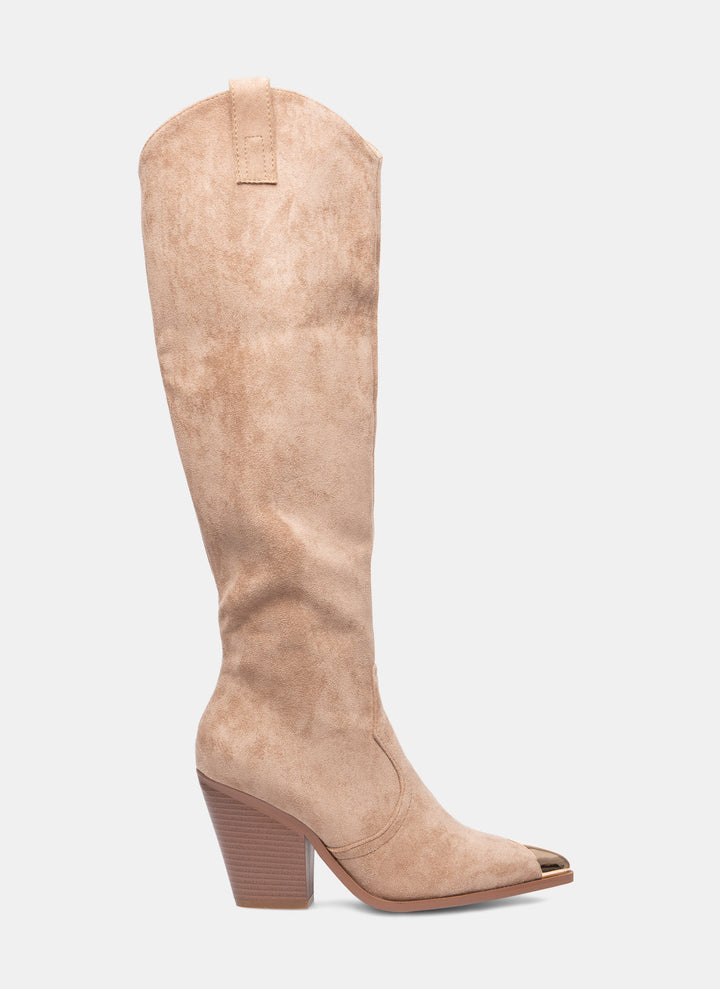 Women's Cowboy Boots with High Shaft and Heel 