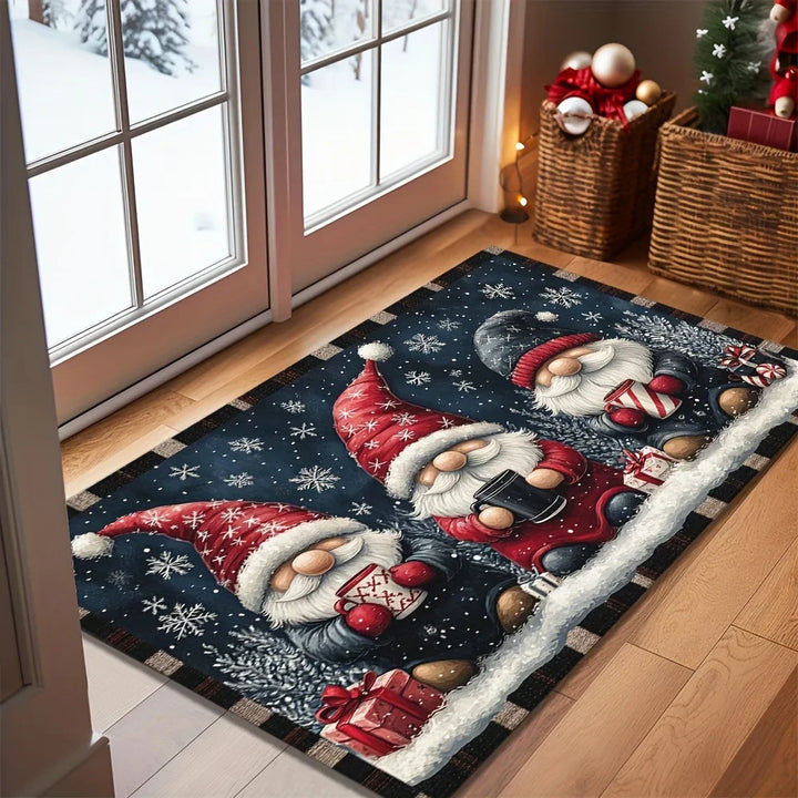 Christmas doormat with elf motif for entrance area and hallway