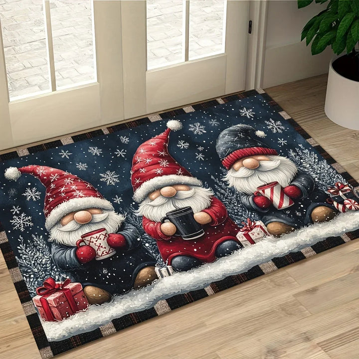 Christmas doormat with elf motif for entrance area and hallway