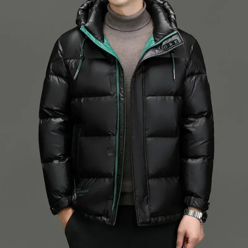 Herren Puffer Winterjacke Mit Kapuze