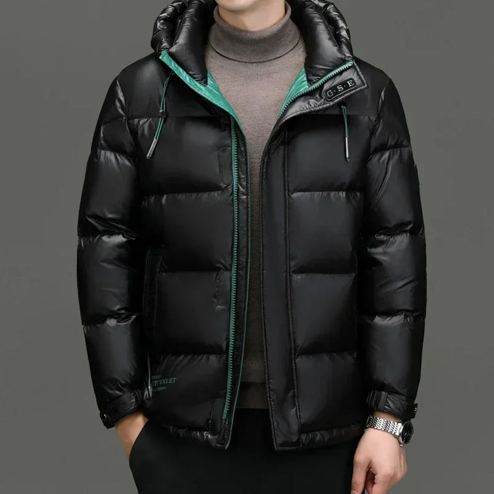 Herren Puffer Winterjacke Mit Kapuze