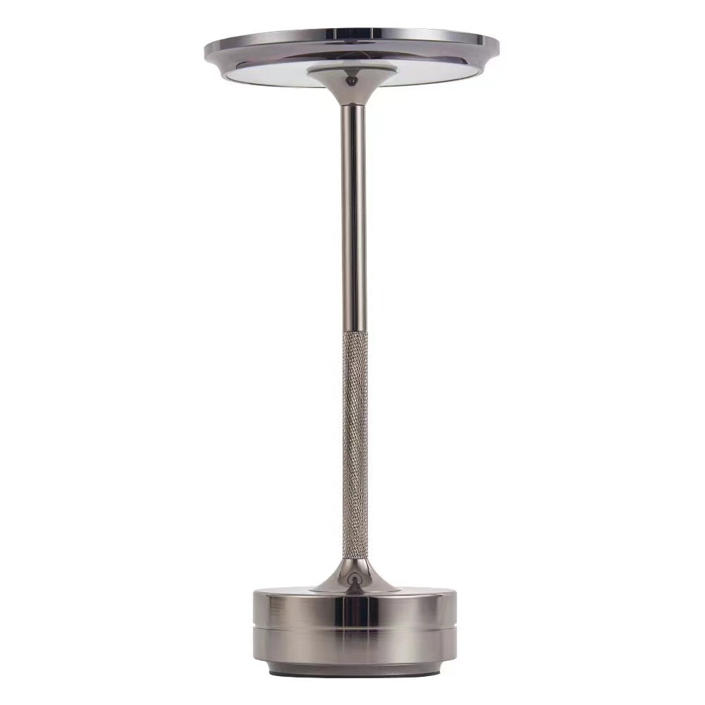 Wireless dimmable metal table lamp
