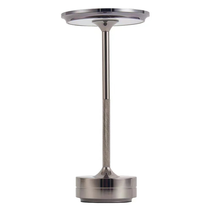 Wireless dimmable metal table lamp